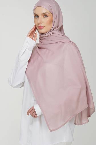Mauve premium modal solid hijab