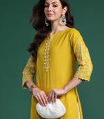 floral embroidered kurta