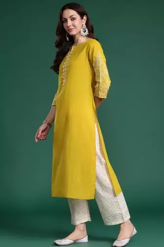 floral embroidered kurta