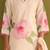 Women floral printed regular sequinned linen kurta with trousers & with dupatta