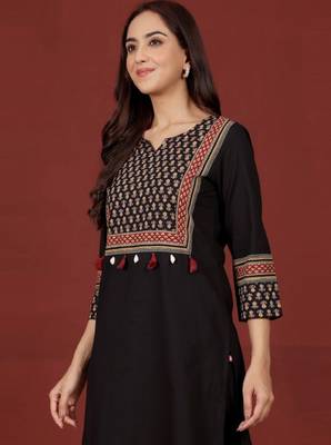 Women block print kurta 2