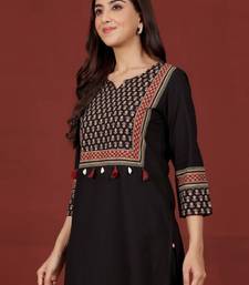 Women block print kurta