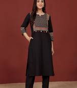 Women block print kurta