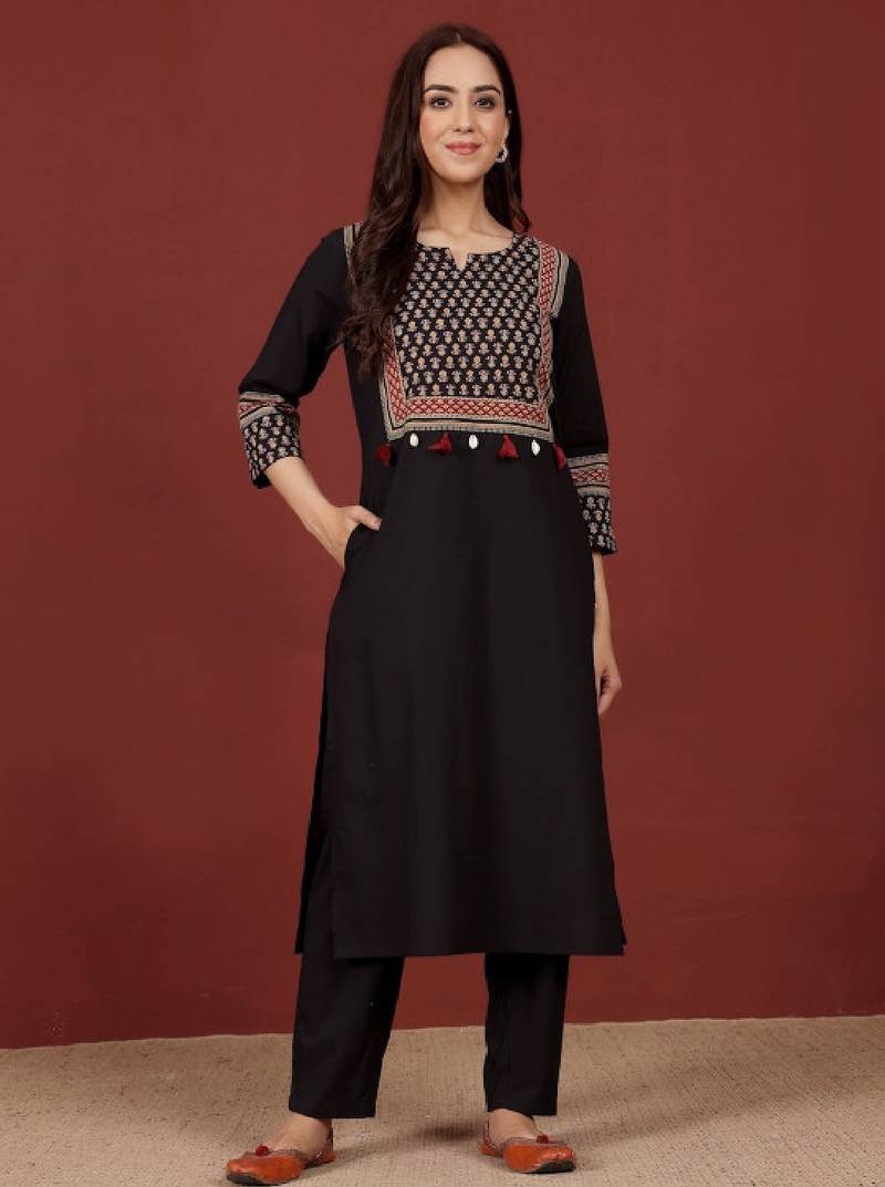 Women block print kurta