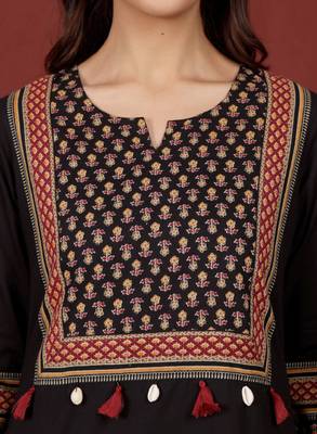 Women block print kurta 3