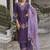Floral embroidered v neck thread work pure cotton kurta with trouser and dupatta