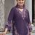 Floral embroidered v neck thread work pure cotton kurta with trouser and dupatta