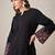 Mandarin collar flared sleeves thread work straight kurta with trouser
