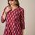 Women paisley printed regular pure cotton kurta with trousers