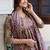 Floral printed empire pure cotton a-line kurta with trousers & dupatta
