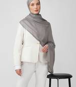 Grey premium modal solid hijab