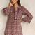 Floral printed cotton mandarin collar straight kurta