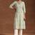 Floral printed v neck pure cotton kurta