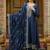 Bandhani printed panelled sequinned anarkali kurta with trousers & dupatta