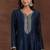 Bandhani printed panelled sequinned anarkali kurta with trousers & dupatta