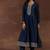 Bandhani printed panelled sequinned anarkali kurta with trousers & dupatta