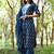 Floral printed keyhole neck straight kurta with palazzos and dupatta