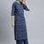 Floral printed keyhole neck straight kurta with palazzos and dupatta