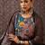 Women ethnic motifs printed regular sequinned pure cotton kurta with trousers & with dupatta
