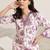Women floral printed sequins straight kurta