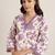 Women floral printed sequins straight kurta