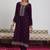 Women floral embroidered regular sequinned kurta with trousers & with dupatta