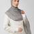 Grey premium modal solid hijab
