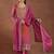 Women bandhani printed regular kurta with trousers & with dupatta