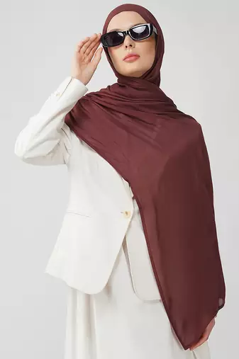 Maroon premium modal solid hijab