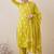 Floral printed notch neck sequinned pure cotton kurta & trousers & dupatta