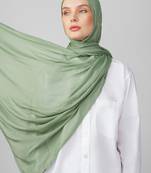 Green premium modal solid hijab