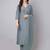 Women ethnic motifs embroidered regular kurta with trousers & with dupatta