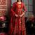 Women ethnic motifs printed cotton anarkali kurta with trousers & dupatta