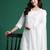 Women floral embroidered regular thread work pure cotton kurta with trousers & with dupatta