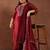 Women plus size embroidered sequinned kurta with trousers & dupatta