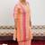 Plus size geometric woven design straight kurta & trouser with dupatta