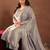 Extra love by libas plus size women floral embroidered kurta with trousers & with dupatta