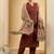 Women regular kurta with trousers & dupatta