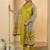 Sleeveless v-neck straight kurta with trousers & dupatta