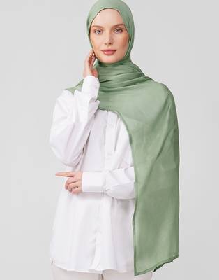 Green premium modal solid hijab 3