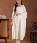 Women floral embroidered kurta with trousers & dupatta