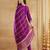Purple viscose rayon kurta pant set with chanderi jacquard dupatta