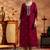 Floral embroidered sequinned pure silk straight kurta with lining