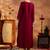 Floral embroidered sequinned pure silk straight kurta with lining
