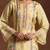 Floral printed notch neck beads and stones straight kurta with palazzos and dupatta