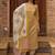 Floral printed v-neck straight kurta with salwar and dupatta