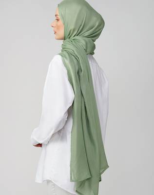Green premium modal solid hijab 4