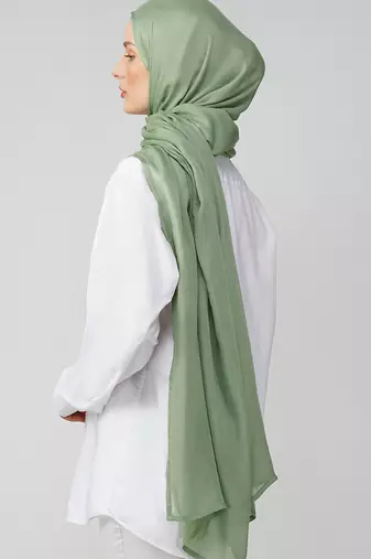 Green premium modal solid hijab