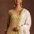 Floral printed v-neck straight kurta with salwar and dupatta