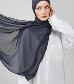 Navy blue premium modal solid hijab